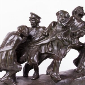 "Barge Haulers on the Volga" bronze sculpture by — image 3