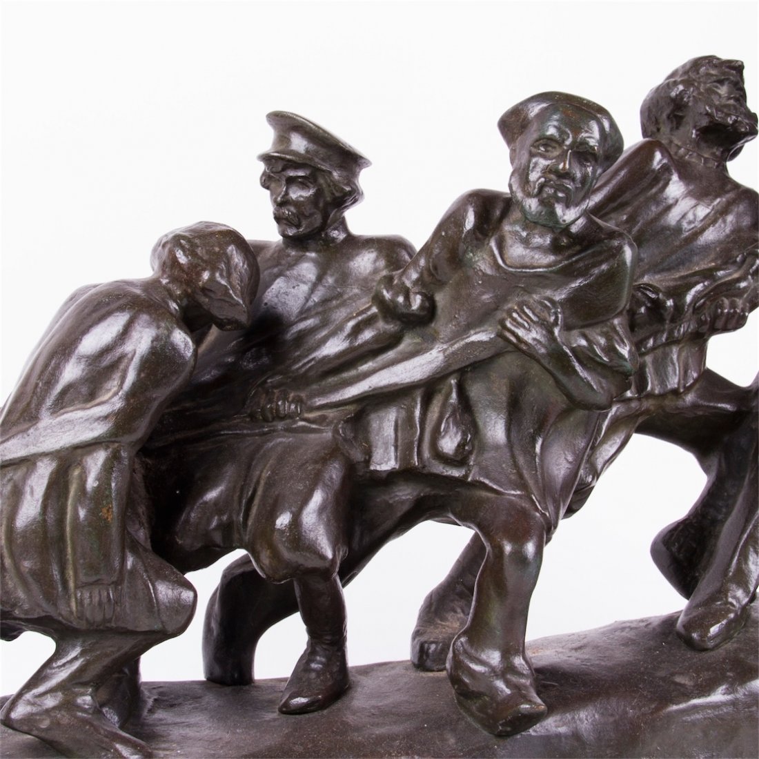 "Barge Haulers on the Volga" bronze sculpture by — image 3