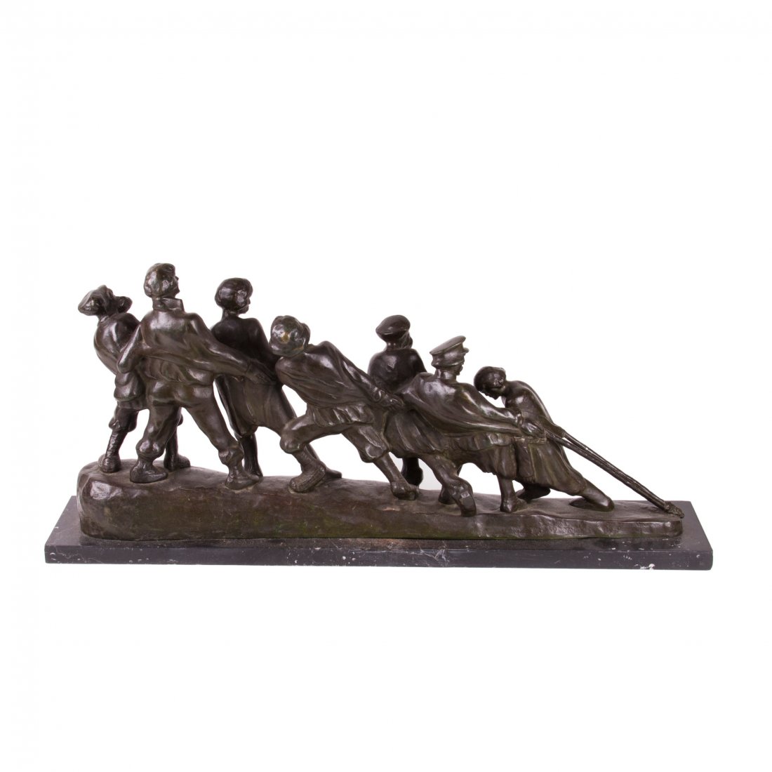 "Barge Haulers on the Volga" bronze sculpture by — image 4