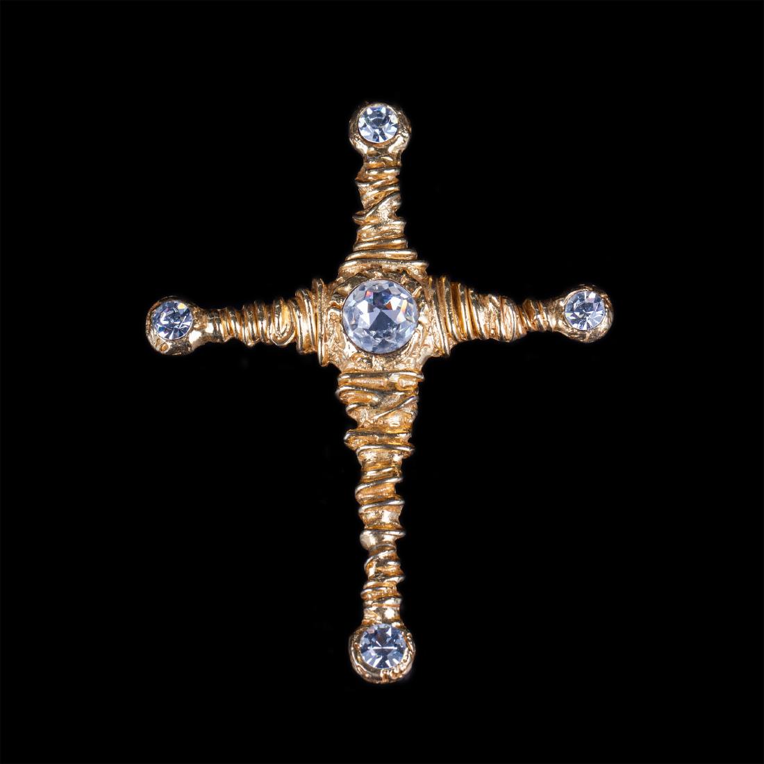 Christian Lacroix brooch in the shape of cross — image 1