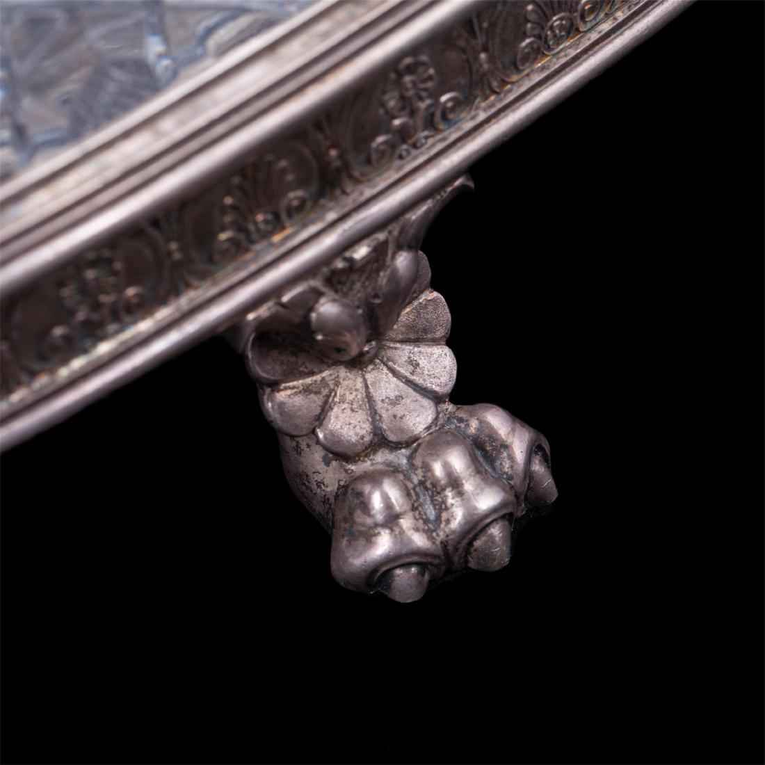 Faberge Neoclassical silver and cut-glass vase — image 2