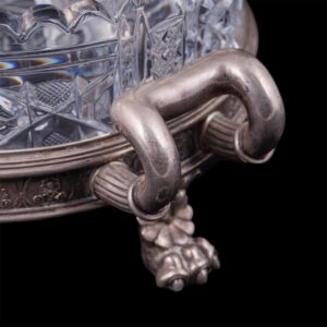 Faberge Neoclassical silver and cut-glass vase — image 3