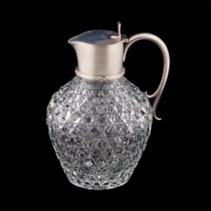 Faberge silver and cut-glass carafe — image 1