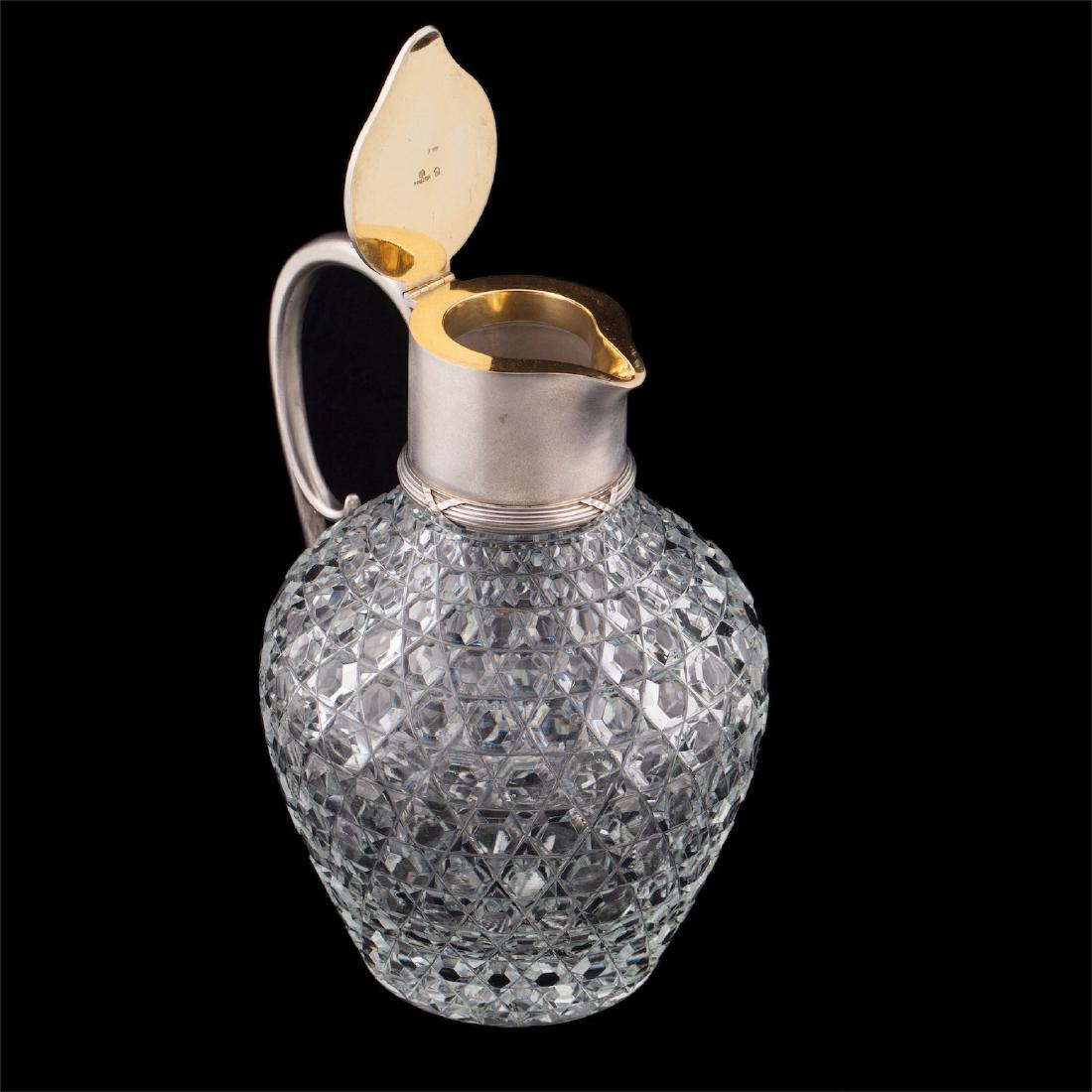 Faberge silver and cut-glass carafe — image 2