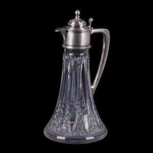 Russian Faberge silver-gilt and cut-glass carafe — image 1