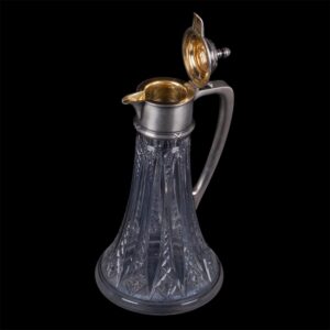 Russian Faberge silver-gilt and cut-glass carafe — image 4