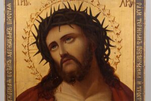 Russian icon of Christ in the crown of thorns. 19th — image 3