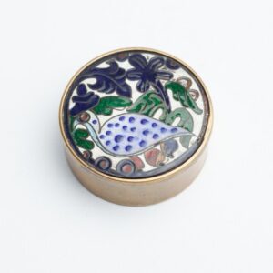 Russian pill box “Paradise Garden”Stroganov Scool. — image 1