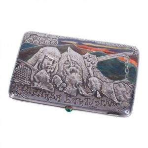 Russian silver cigarette case. Workshop of M. Tarasov. — image 1