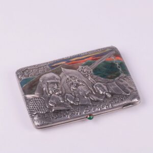 Russian silver cigarette case. Workshop of M. Tarasov. — image 2