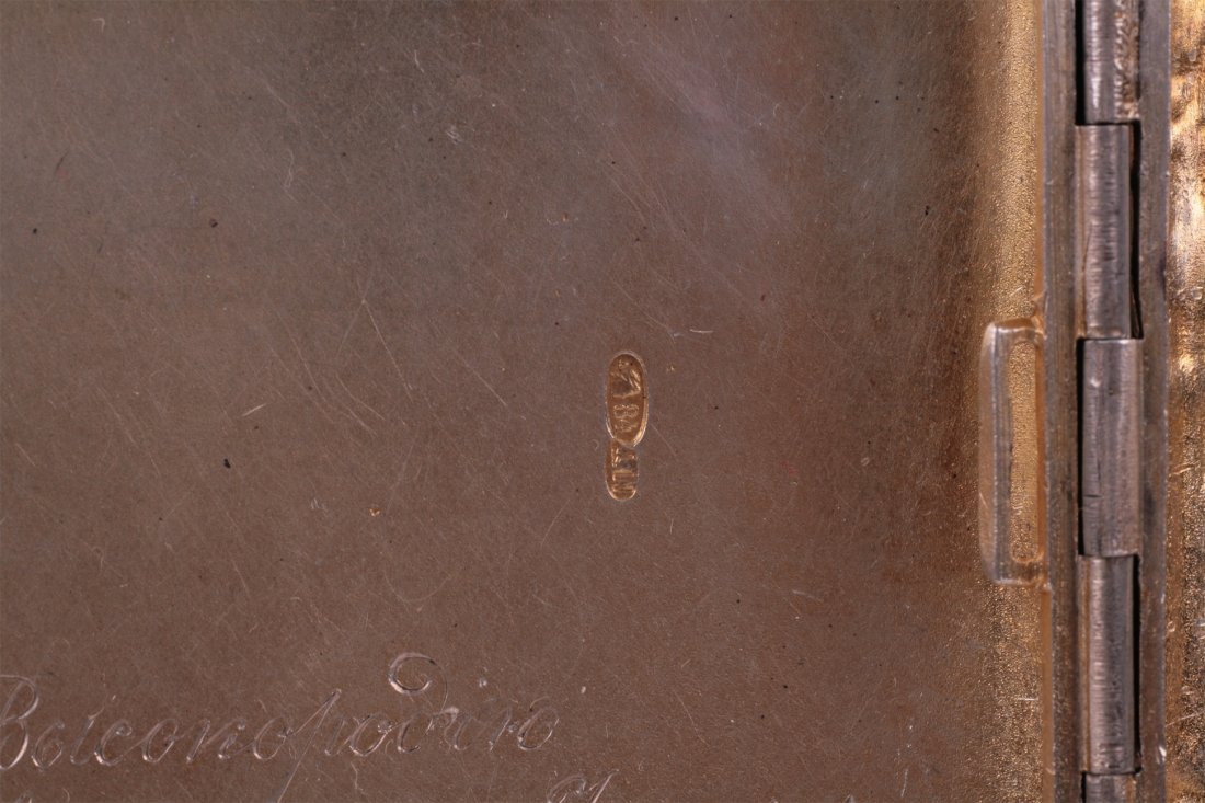 Russian silver cigarette case. Workshop of M. Tarasov. — image 5