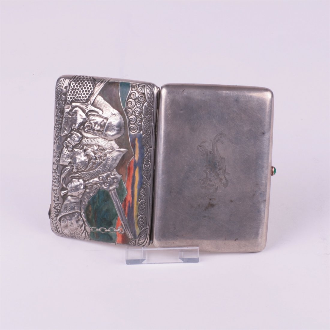 Russian silver cigarette case. Workshop of M. Tarasov. — image 6