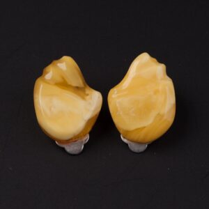 Amber earclips. — image 1