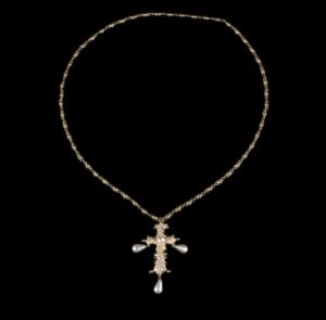 Christian Lacroix enamel and artificial pearl pendant — image 1