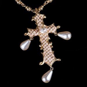 Christian Lacroix enamel and artificial pearl pendant — image 2