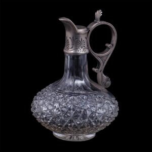 Faberge Art Nouveau silver and cut-glass carafe — image 1