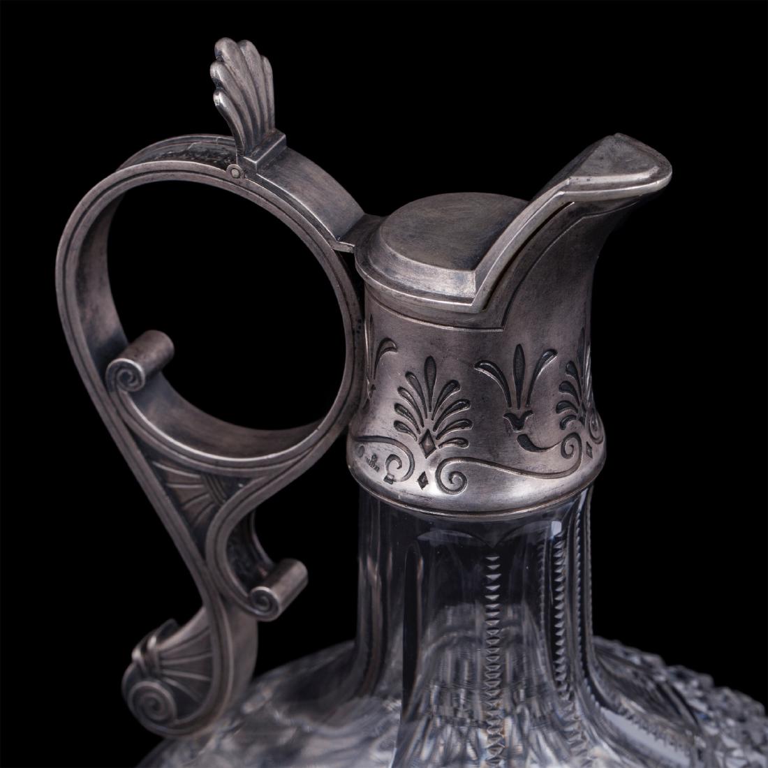 Faberge Art Nouveau silver and cut-glass carafe — image 2