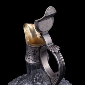 Faberge Art Nouveau silver and cut-glass carafe — image 3