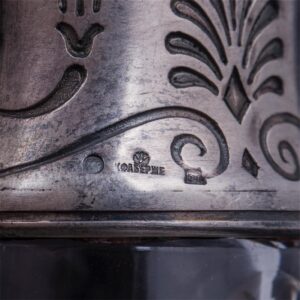 Faberge Art Nouveau silver and cut-glass carafe — image 5