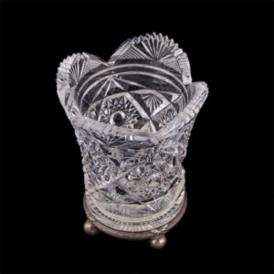 Faberge silver and cut-glass pen holder — image 2
