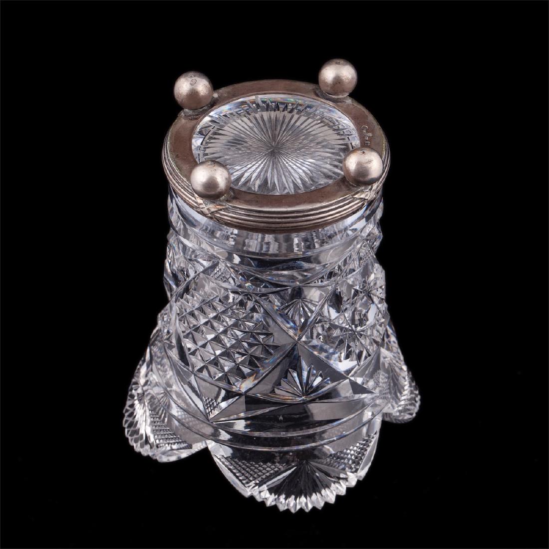 Faberge silver and cut-glass pen holder — image 3