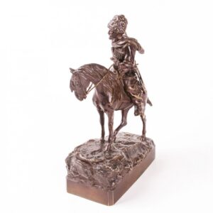 "Horseback Circassian with whip" bronze figure by — image 3