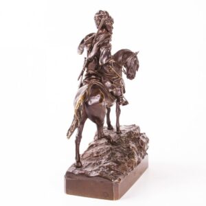 "Horseback Circassian with whip" bronze figure by — image 5
