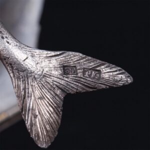 Russian silver and cut-glass caviar bowl — image 12