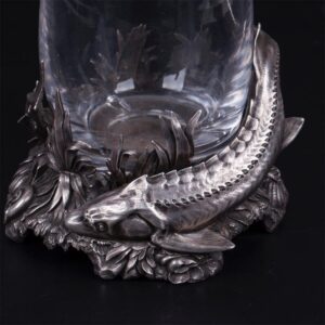 Russian silver and cut-glass caviar bowl — image 4