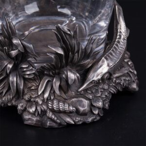 Russian silver and cut-glass caviar bowl — image 5