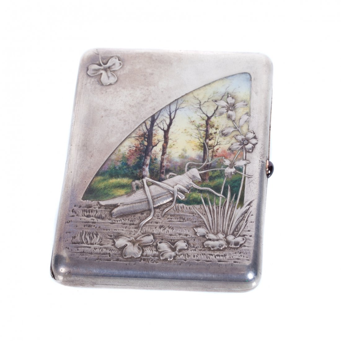 Russian silver cigarette-case.1908-1917y. — image 1
