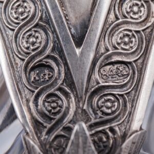 A pair of Faberge silver and cut-glass carafes — image 8