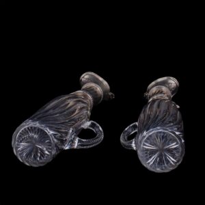 A pair of Faberge silver and cut-glass carafes — image 9