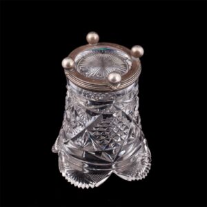 Faberge silver and cut-glass pen holder — image 3