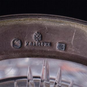 Faberge silver and cut-glass pen holder — image 4