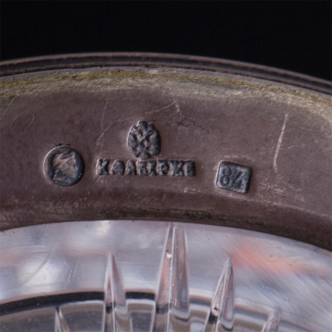 Faberge silver and cut-glass pen holder — image 4