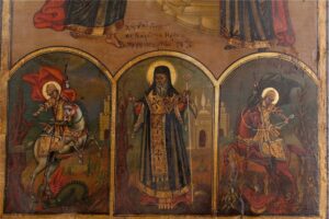 Greek icon of Annunciation with scenes. yr.1856. — image 5