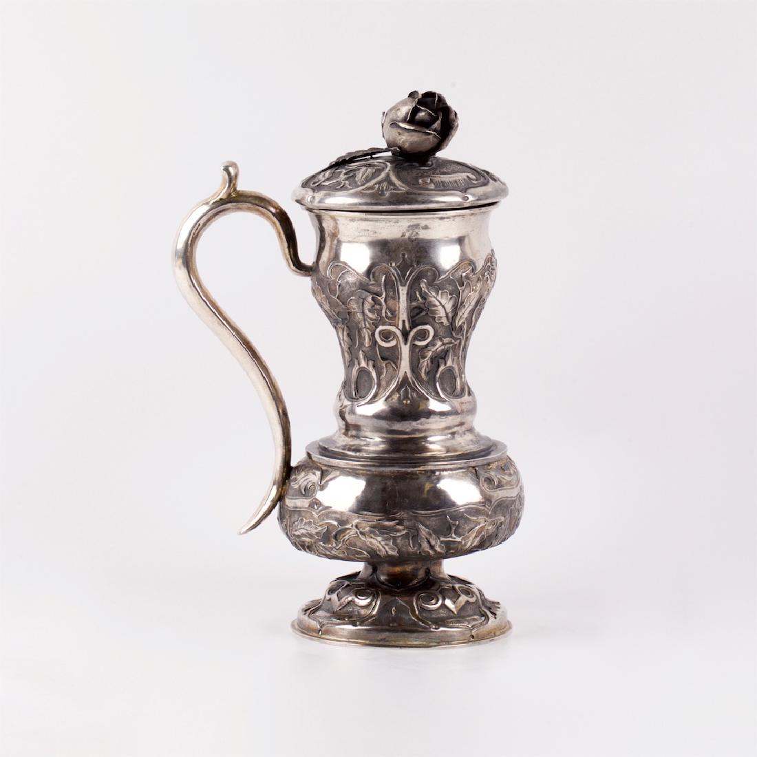 Russian Baroque cast silver-gilt lidded jug — image 2