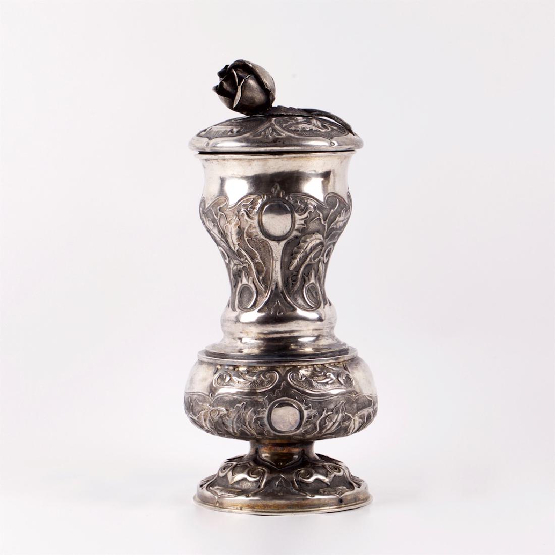 Russian Baroque cast silver-gilt lidded jug — image 3