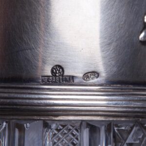 Russian Faberge silver and cut-glass carafe — image 6
