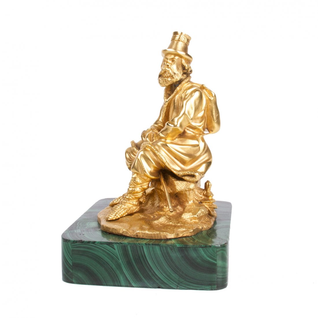 Russian gilt bronze sculpture "Peasant on the halt" — image 2