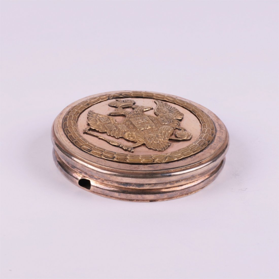 Russian silver-gilt seal box with double-headed eagle — image 2