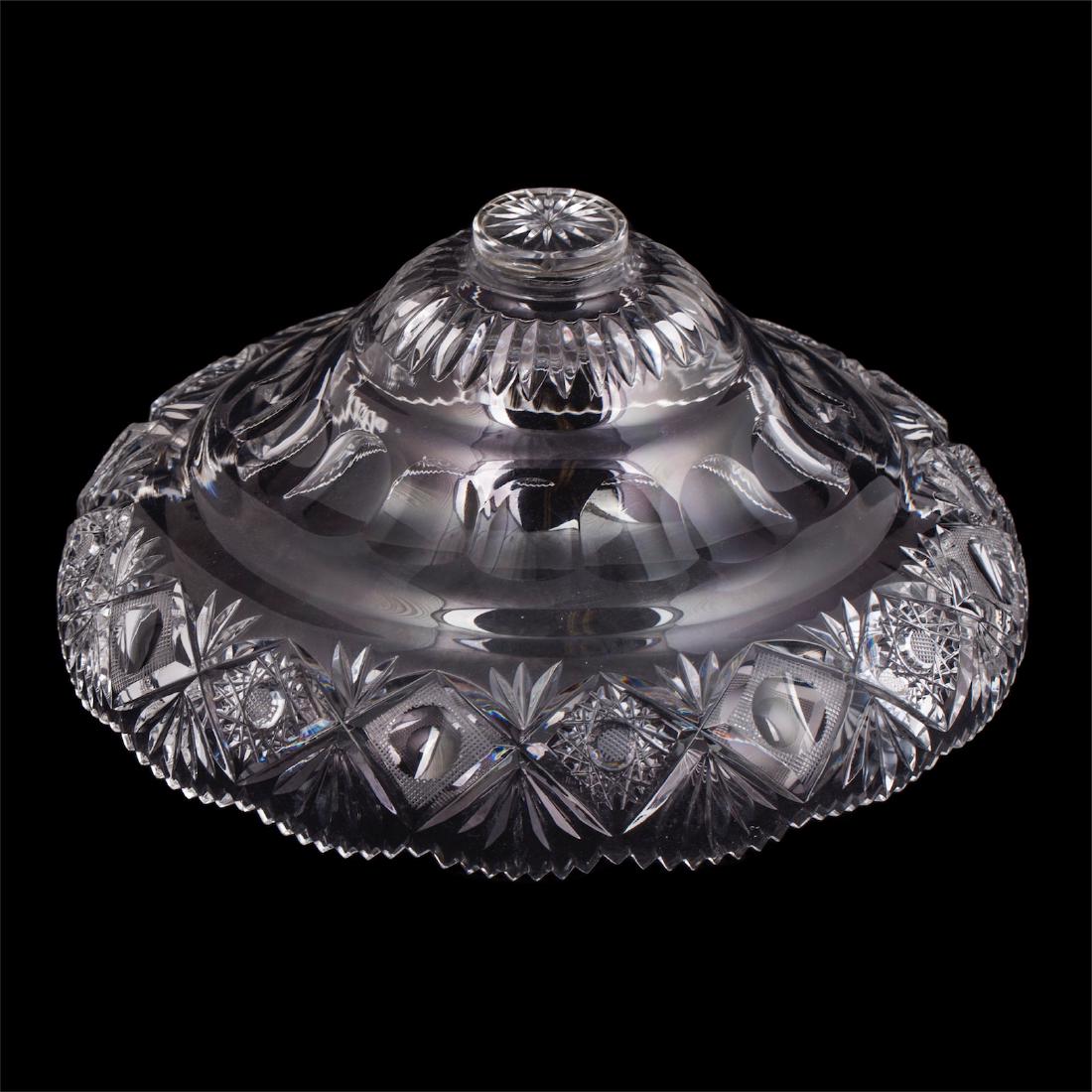 Faberge silver and cut-glass vase with cupid — image 8