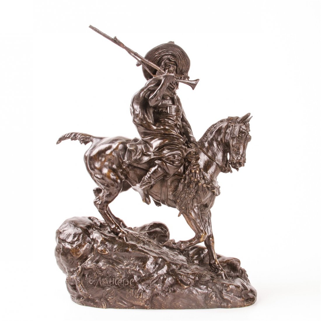 Rare Russian bronze sculpture "Arab cavalier on patrol" — image 3