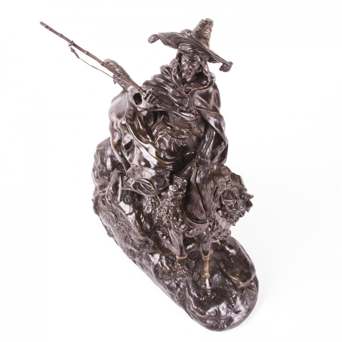 Rare Russian bronze sculpture "Arab cavalier on patrol" — image 5