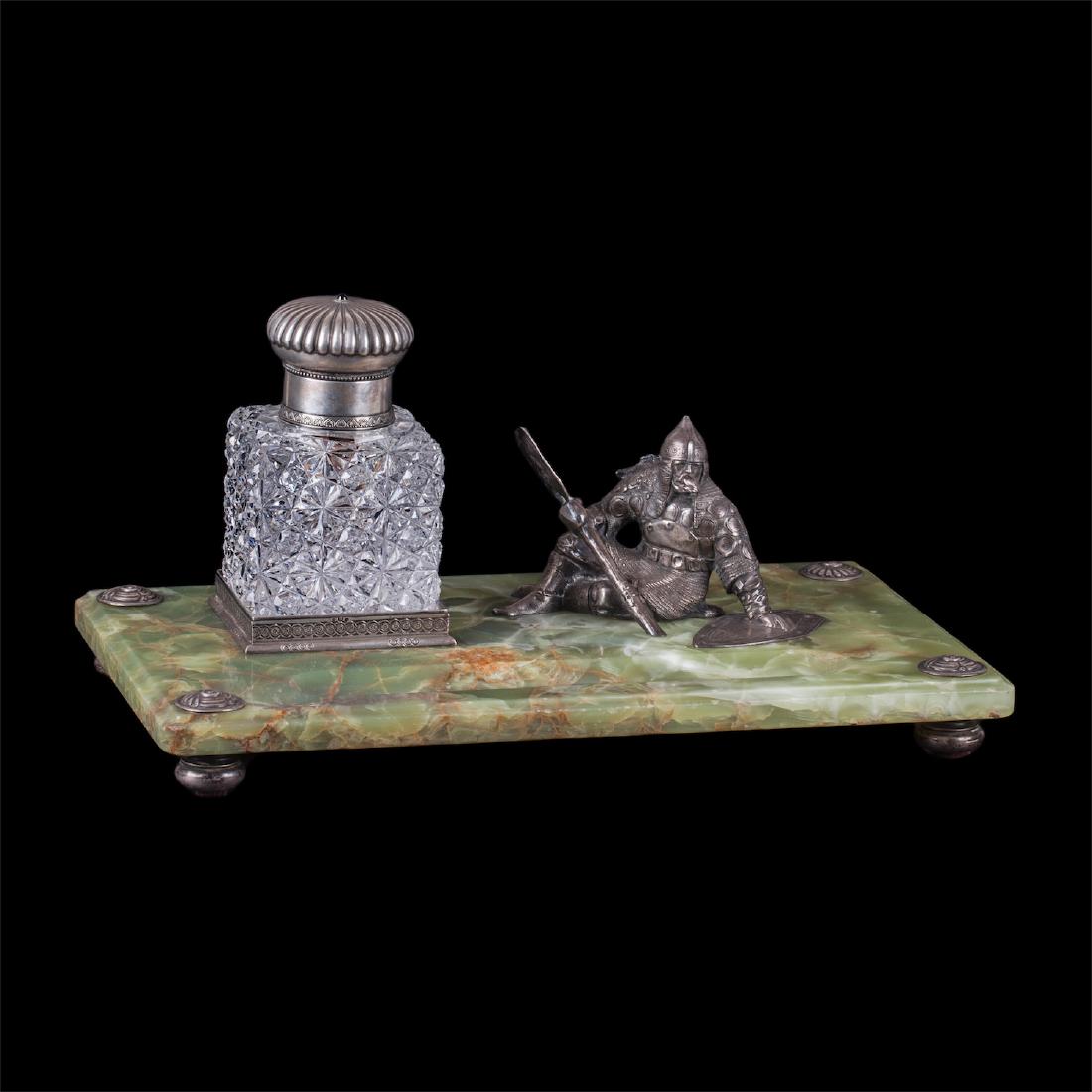 Russian inkwell "Bogatir" — image 1