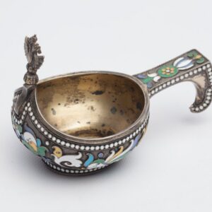 Russian kovsh with Russian Imperial emblem. — image 1
