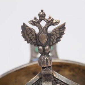 Russian kovsh with Russian Imperial emblem. — image 2