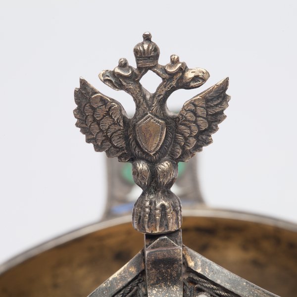Russian kovsh with Russian Imperial emblem. — image 2