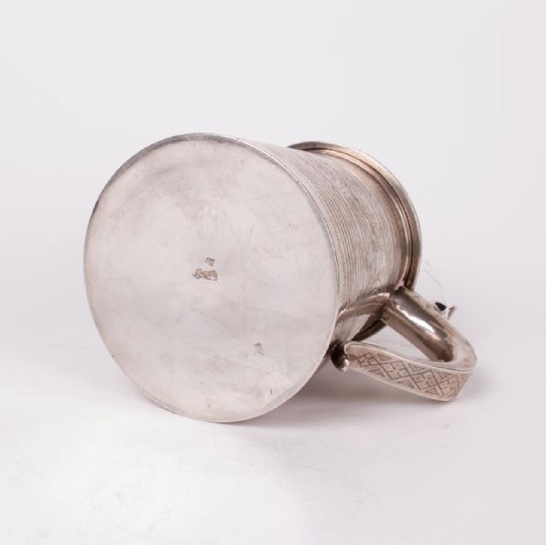 Russian silver tankard with a proverb — image 6